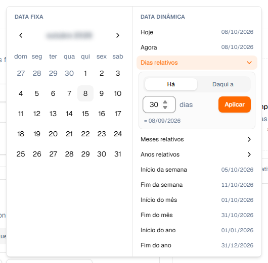 Montando uma data relativa