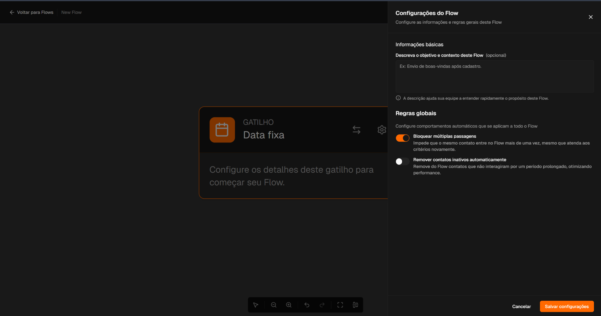 Configurações gerais