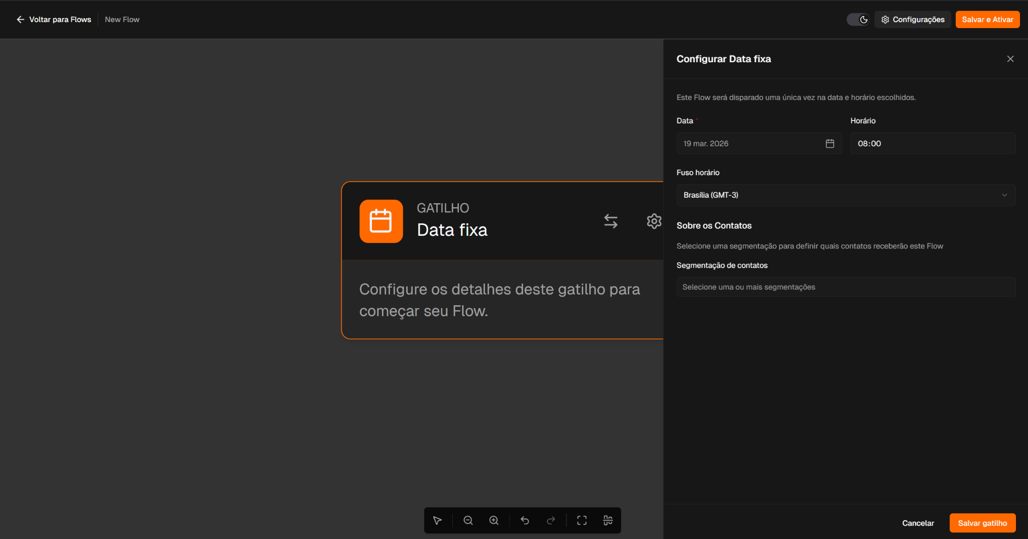 Configuração Data Fixa